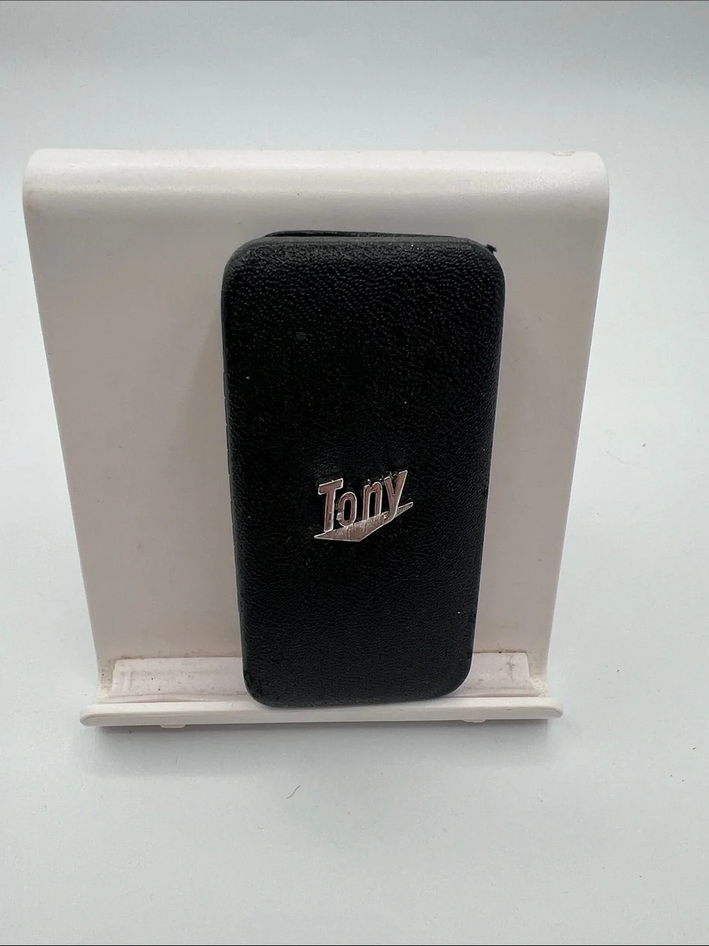 vintage hard shell pocket key case -”Tony”